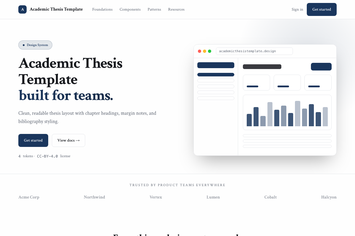 Academic Thesis Template preview