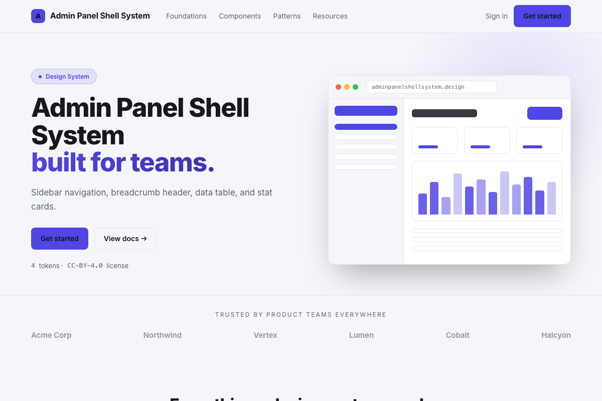 Admin Panel Shell System preview