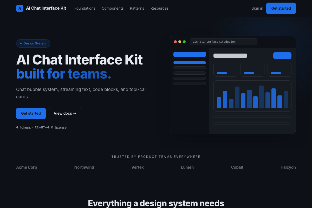 AI Chat Interface Kit preview