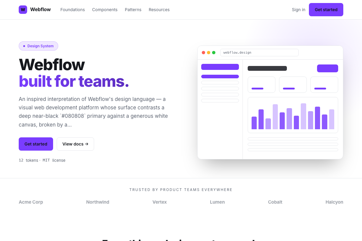 Webflow-Inspired preview