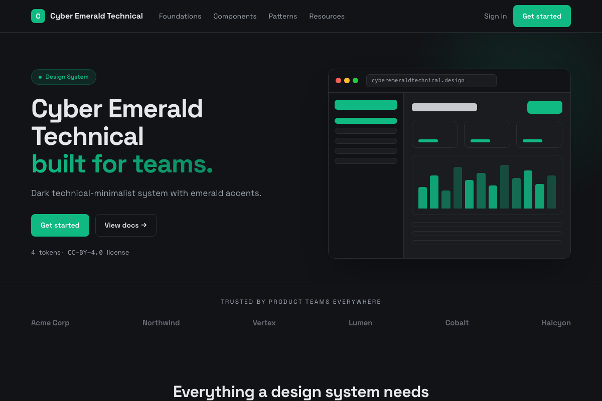 Cyber Emerald Technical preview