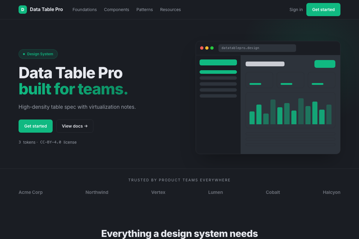 Data Table Pro preview