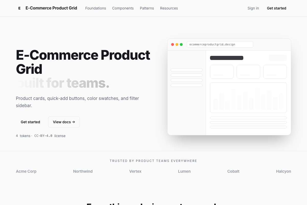 E-Commerce Product Grid preview